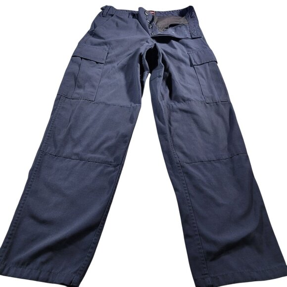 Tru Spec Tactical Pants Mens Small Regular Blue Adjustable Button Fly Ripstop - Picture 1 of 7